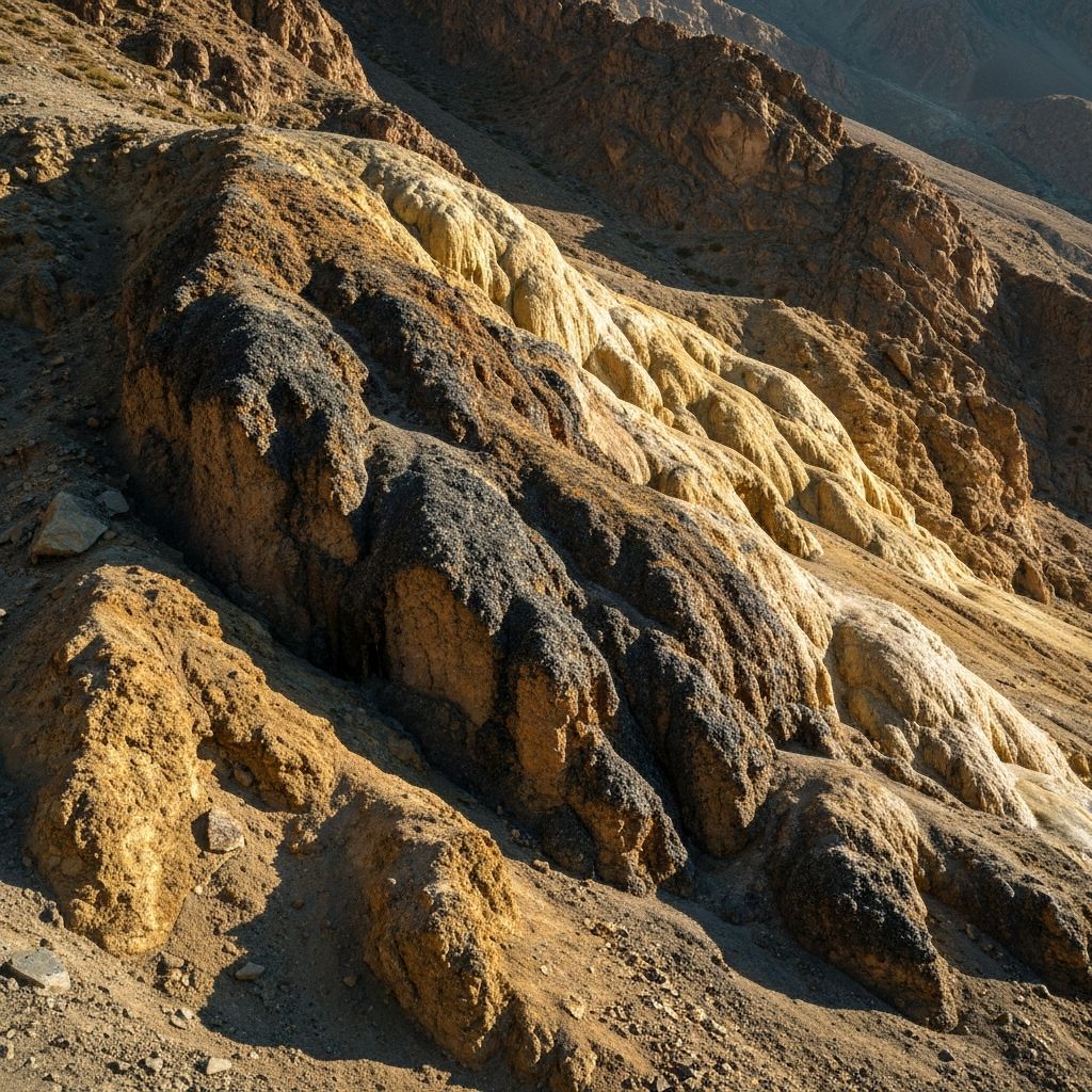 Asphaltum punjabianum geological formation in Himalayan mountains