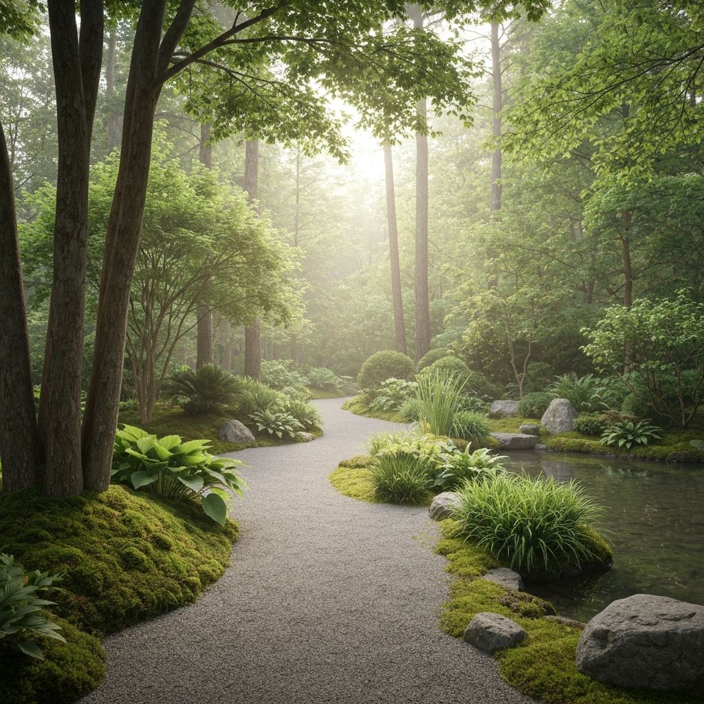 Calm natural zen setting for relaxation